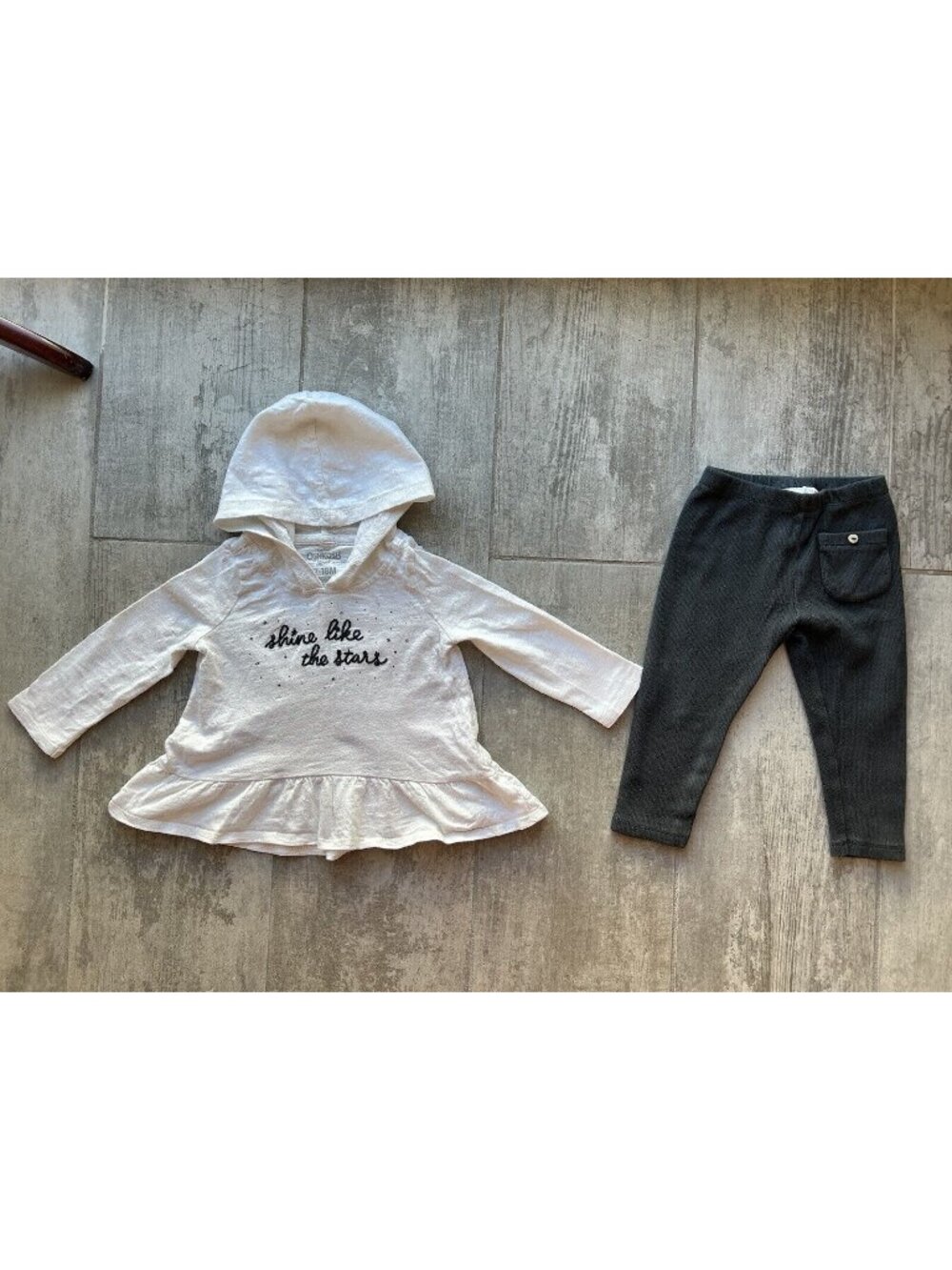 Zara Baby Girl Toddler OshKosh 2 Piece Outfit Set SHINE LIKE THE STARS 12-18m